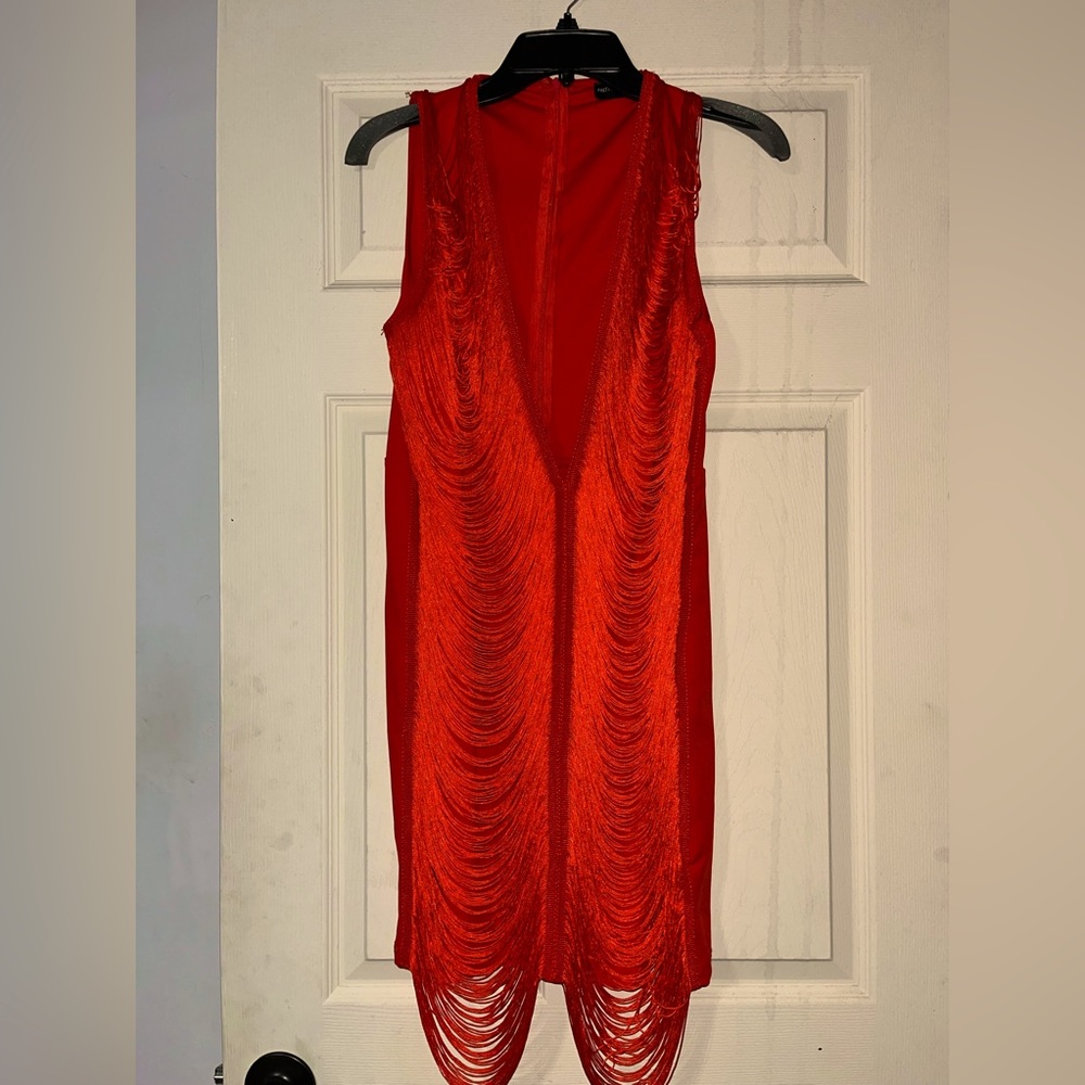 Pretty little thing hot red dress. Worn once for a birthday dinner.